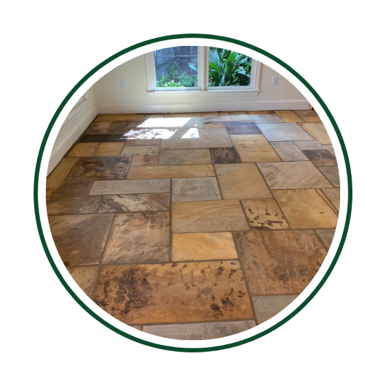 Premium interior stone flooring installation